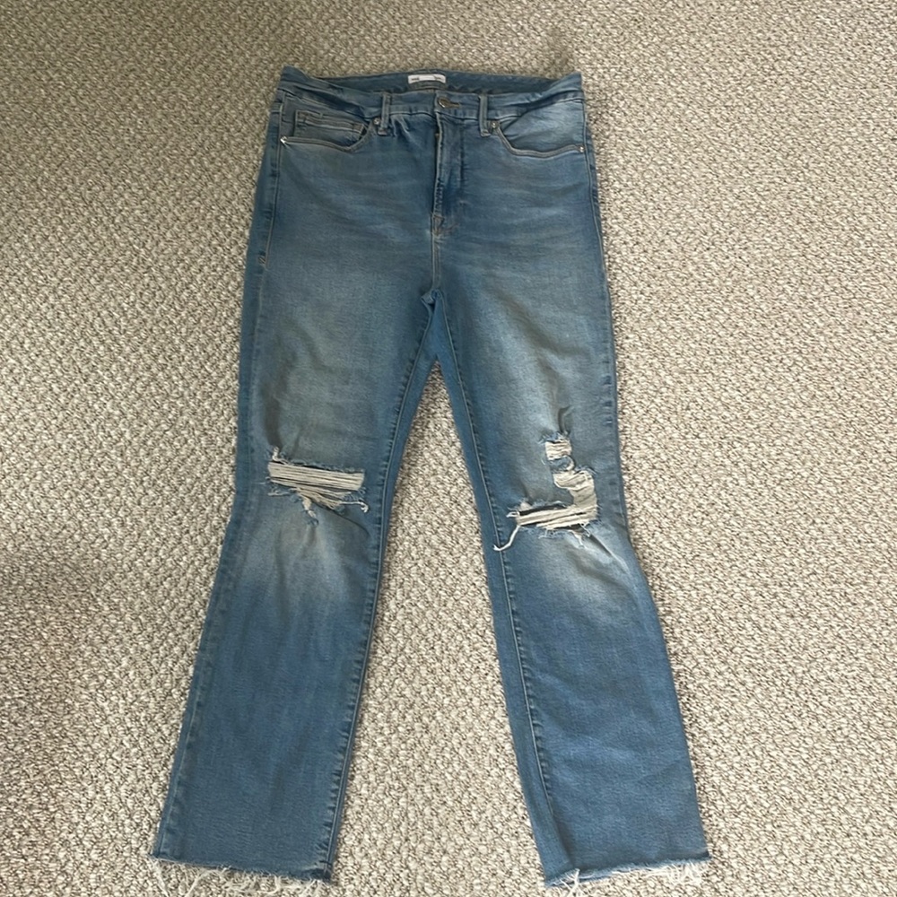 Good American Ankle Fray Jeans